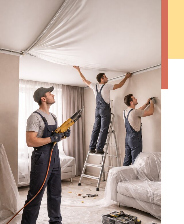 Установка натяжного потолка в Шатуре от 4610 руб. | Быстро и недорого — ОТДЕЛОЧНИК-Штр