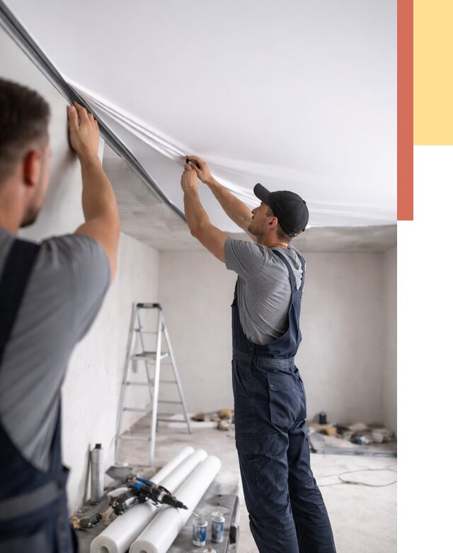 Монтаж матового натяжного потолка в Шатуре от 4610 руб./м² — быстро и недорого | ОТДЕЛОЧНИК-Штр