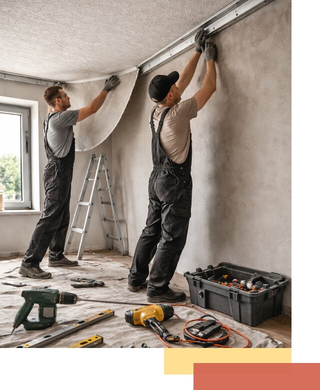 Монтаж фактурного натяжного потолка в Шатуре качественно и быстро