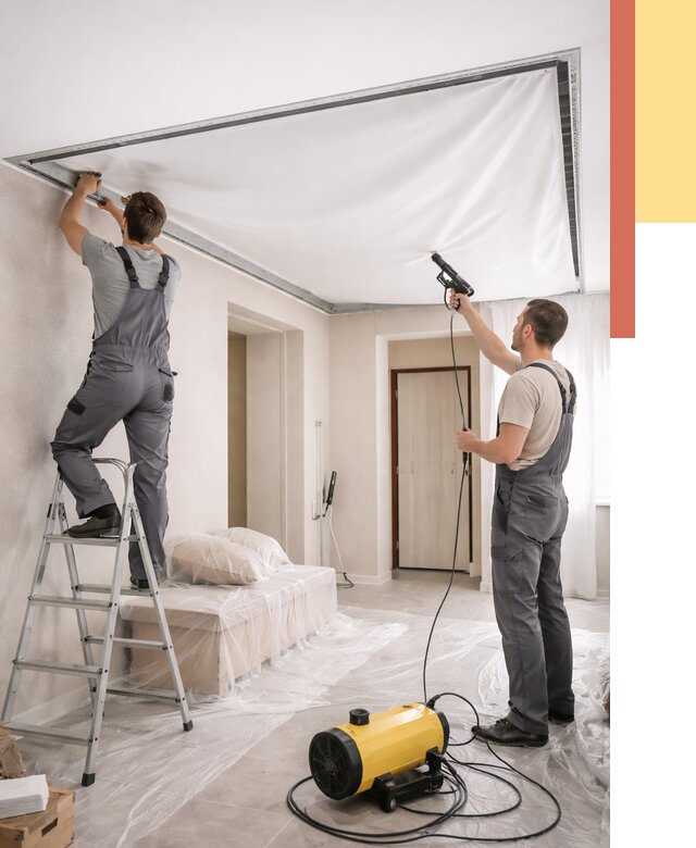 Монтаж натяжного потолка в прихожей в Шатуре от 2715 руб. под ключ | ОТДЕЛОЧНИК-Штр