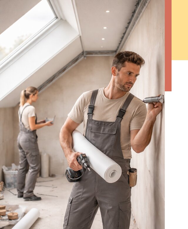 Монтаж натяжного потолка на мансарде в Шатуре от 3585 руб. | ОТДЕЛОЧНИК-Штр