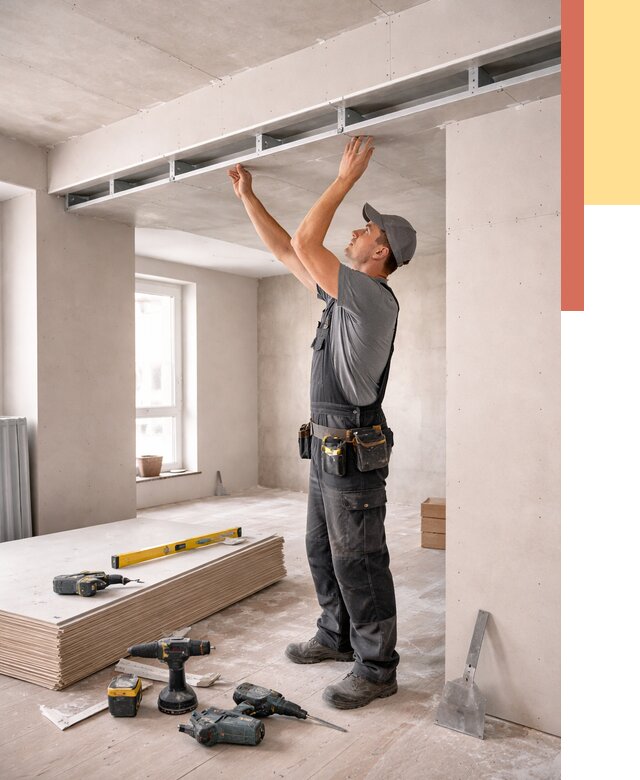 Потолок из гипсокартона с нишей в Шатуре от 1281 руб. под ключ | ОТДЕЛОЧНИК-Штр