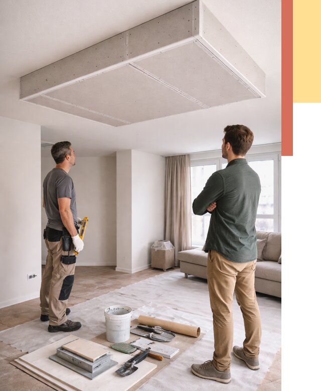 Короб на потолке из гипсокартона в Шатуре от 2254 руб. — монтаж и услуги под ключ | ОТДЕЛОЧНИК-Штр