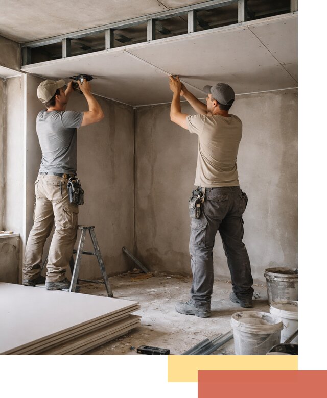 Короб из гипсокартона на потолке под ключ в Шатуре