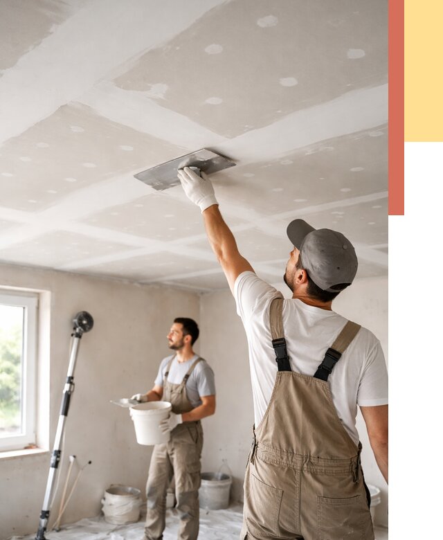 Шпаклевка потолка из гипсокартона в Шатуре от 3278 руб./м2 — услуги под ключ | ОТДЕЛОЧНИК-Штр