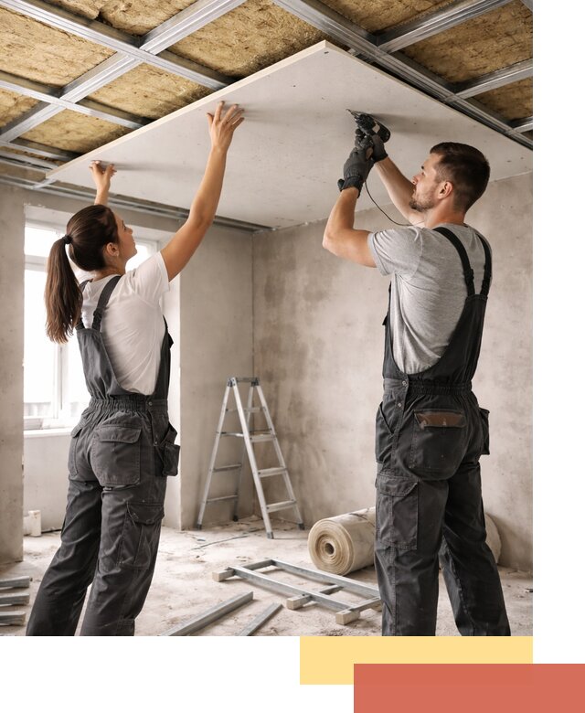 Звукоизоляция потолка из ГКЛ в Шатуре профессионально и надежно