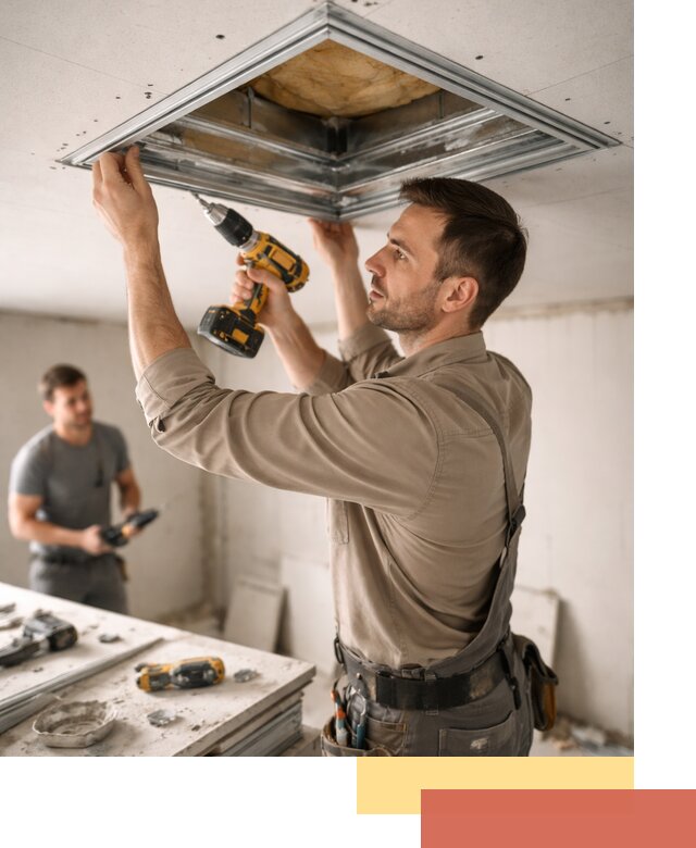 Монтаж люка в потолок из ГКЛ в Шатуре