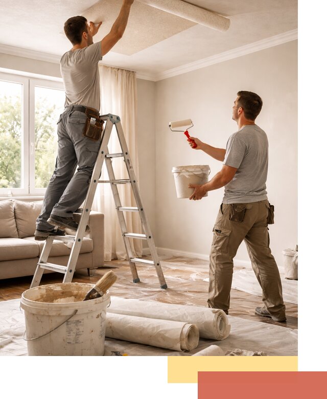 Поклейка обоев на потолок в Шатуре — качественно и быстро