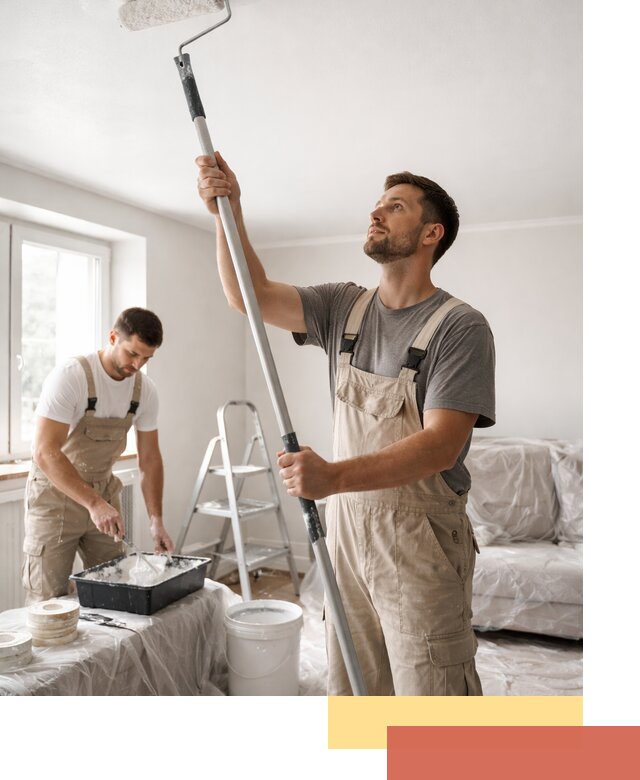 Покраска потолка водоэмульсионной краской в Шатуре