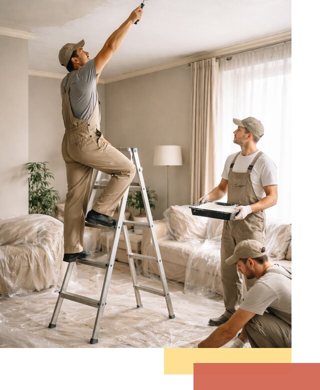 Покраска потолков акриловой краской в Шатуре качественно и быстро