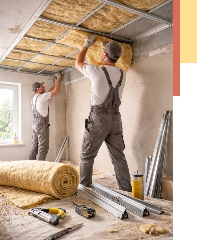 Утепление потолка в Шатуре от 7376 руб/м2 — недорого, быстро, под ключ | ОТДЕЛОЧНИК-Штр