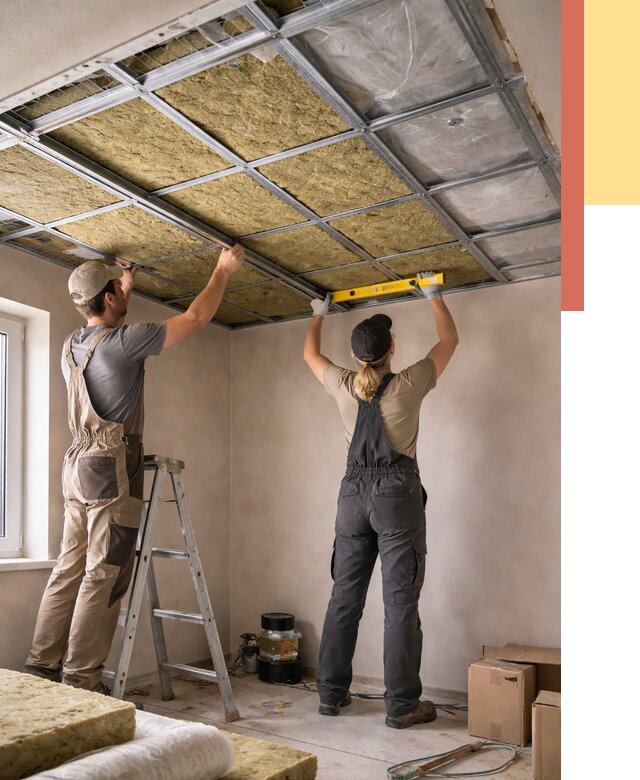 Шумоизоляция потолка в Шатуре от 1281 руб. под ключ — услуги ОТДЕЛОЧНИК-Штр