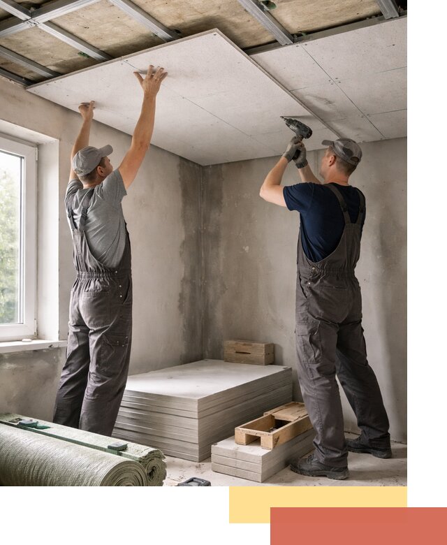 Шумоизоляция потолка панелями ЗИПС в Шатуре